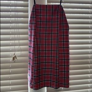 UO pink plaid mini dress